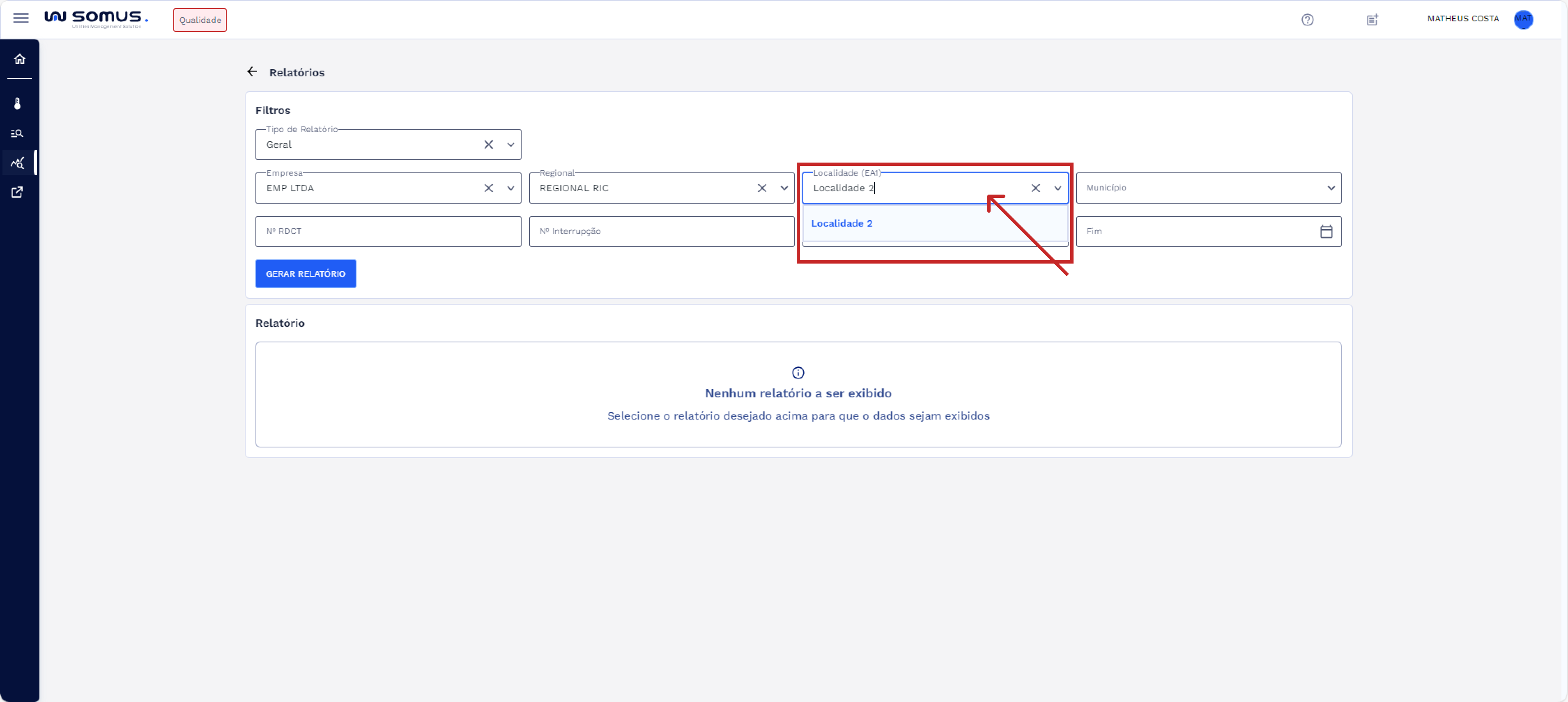 Localidade - Autocomplete
