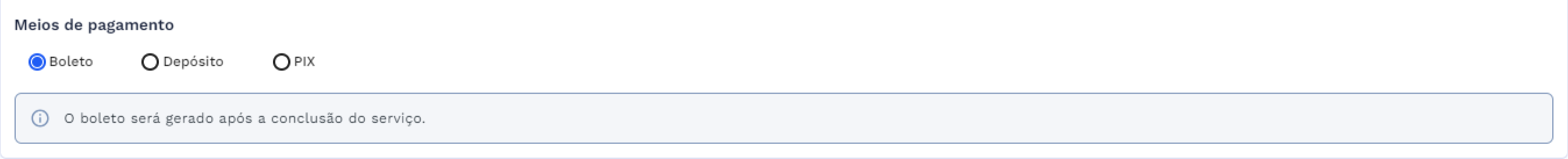 Meios de Pagamento - Boleto