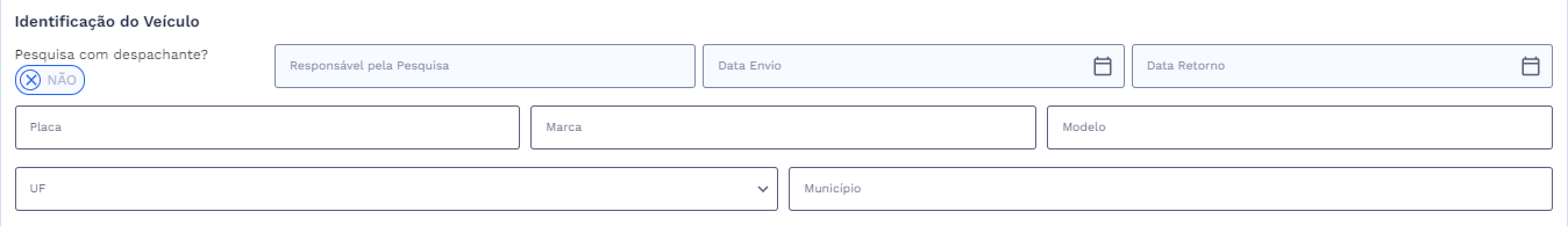 Identificação do Veículo